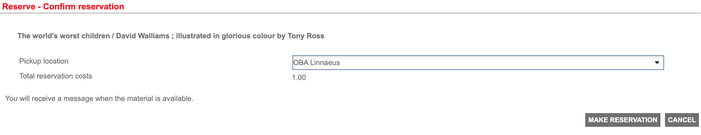OBA reserve a book