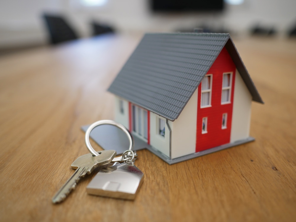 Red house with keys